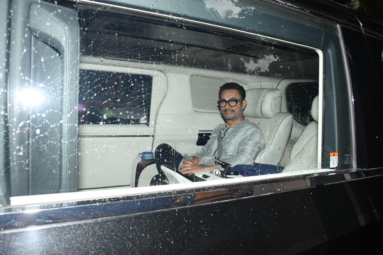 Amid his wedding preparations, Aamir Khan was seen at a dubbing studio in the city.
